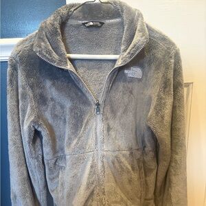 The North Face Girls light grey zip up  Fleece